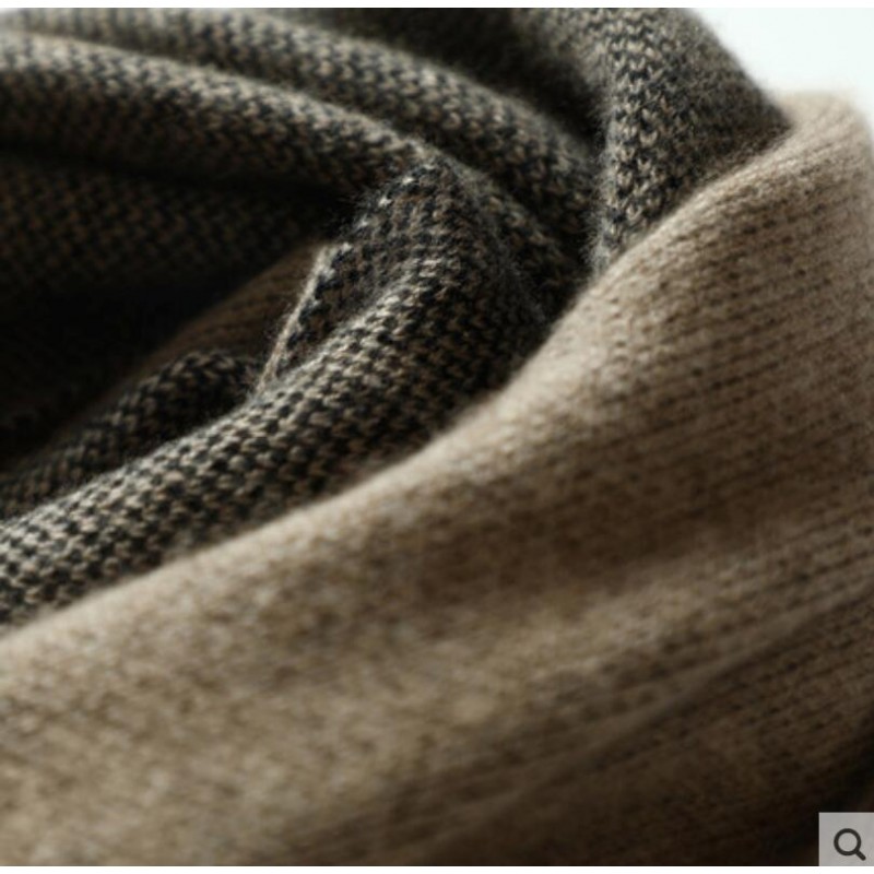 100%Cashmere Scarf Women Men Solid Color Warm Winter Scarfs Khaki